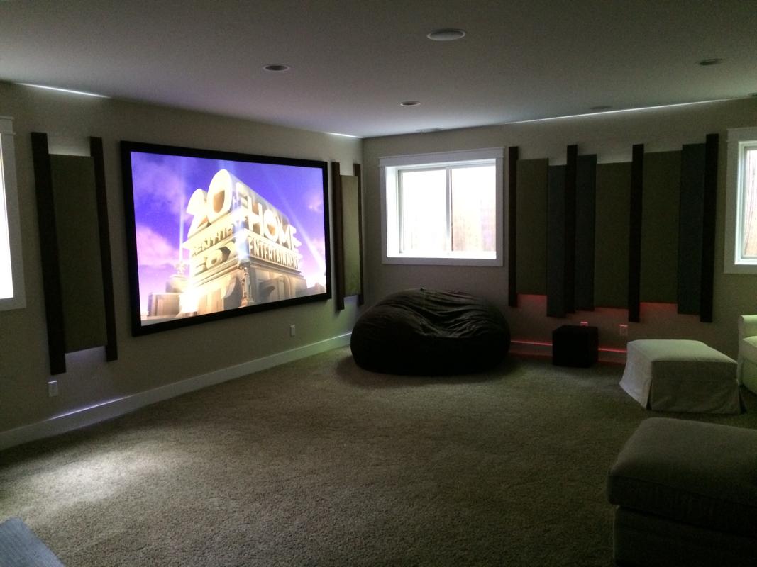Retrofit Basement Projection Theater in Boulder