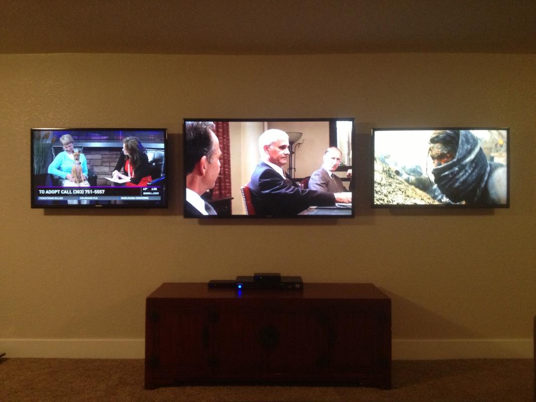 Denver man cave with multiple smart TV's