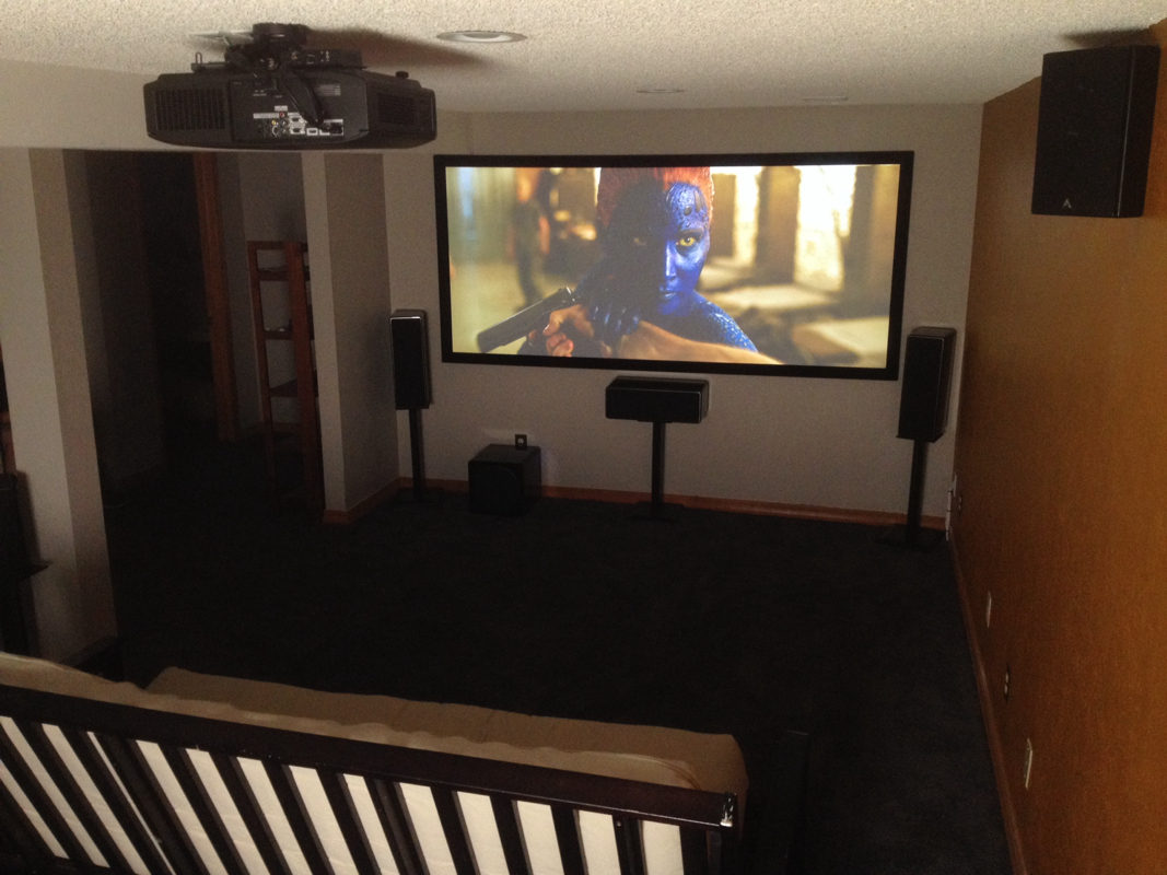 CinemaScope projection theater in Boulder basement